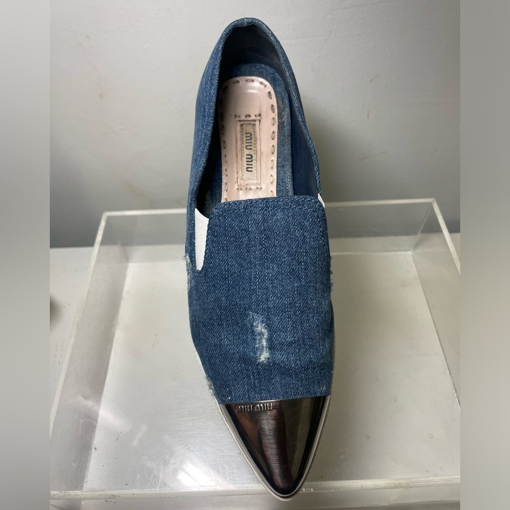 Miu Miu Wedges Snearkers Sz 37 Made In Italy - image 6